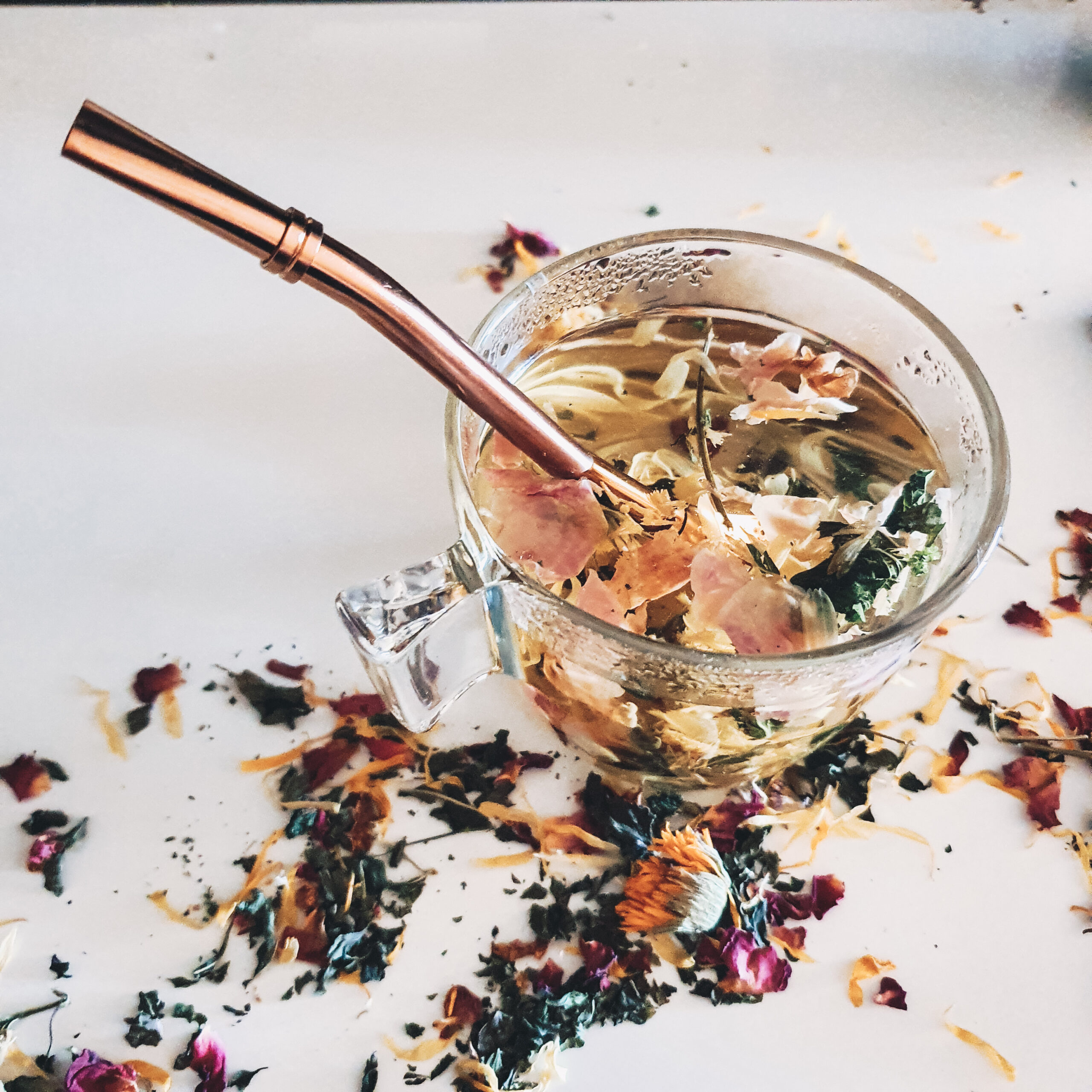 stainless steel herbal tea straw
